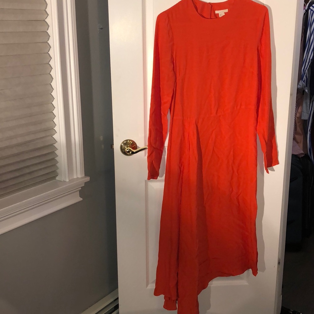Orange asymmetrical dress